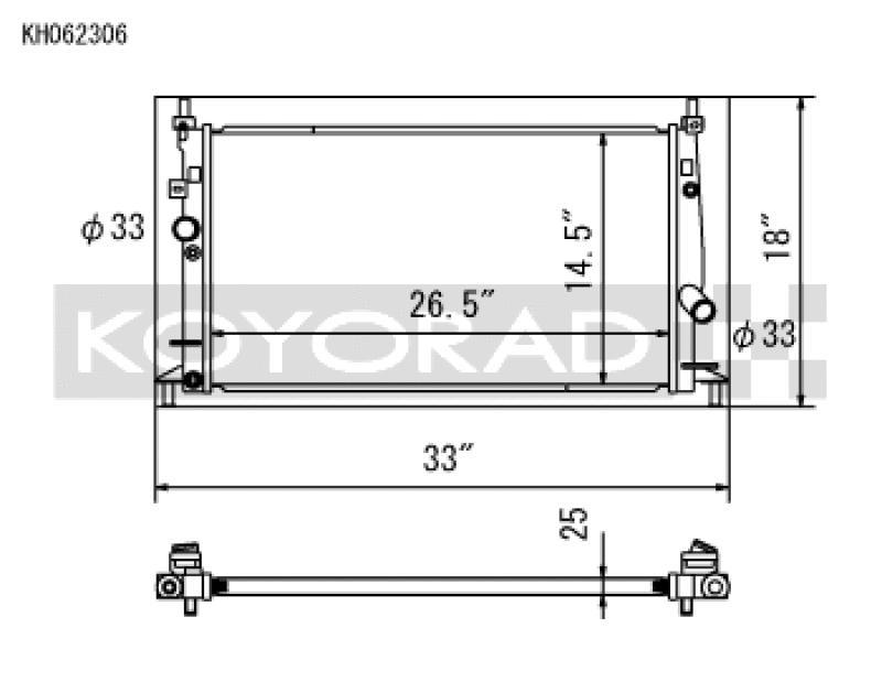 Koyo KH062306 10-14 Mazda Mazda3/Mazdaspeed3 2.3L/2.5L I4 Radiator