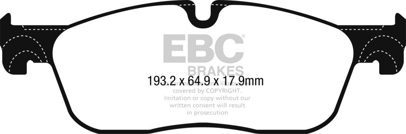 EBC DP32251C 2016+ Jaguar F-Pace 2.0L TD (180) Redstuff Front Brake Pads
