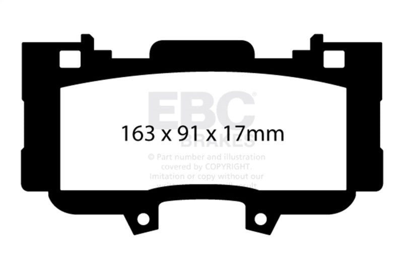 EBC DP43042R 15+ Ford Mustang 2.3 Turbo Performance Pkg Yellowstuff Front Brake Pads