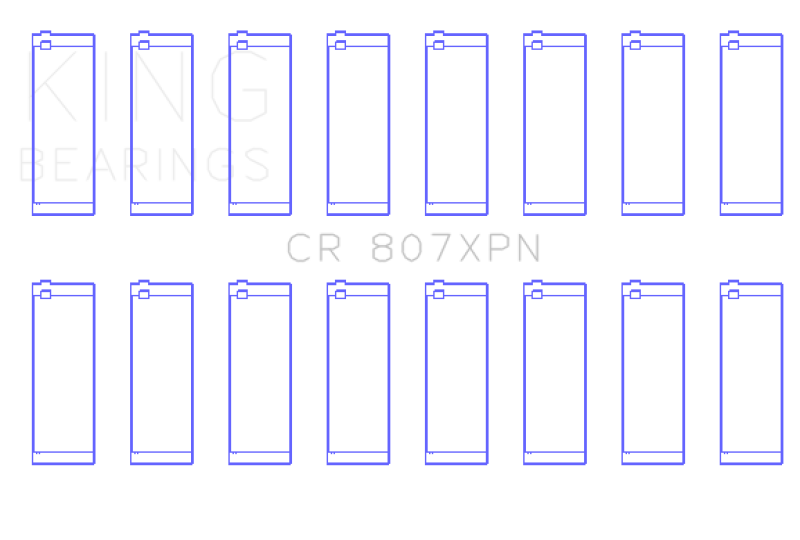 King Engine Bearings CR807XPNSTDX Chevy LS1/LS6/LS3 Performance Rod Bearing Set - Size STDX