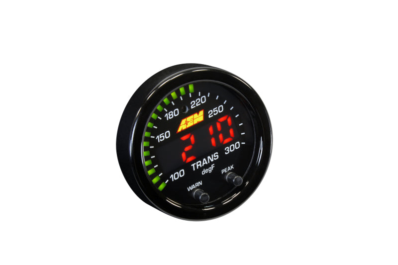 AEM 30-0302 X-Series Temperature 100-300F Gauge Kit (ONLY Black Bezel and Water Temp. Faceplate)