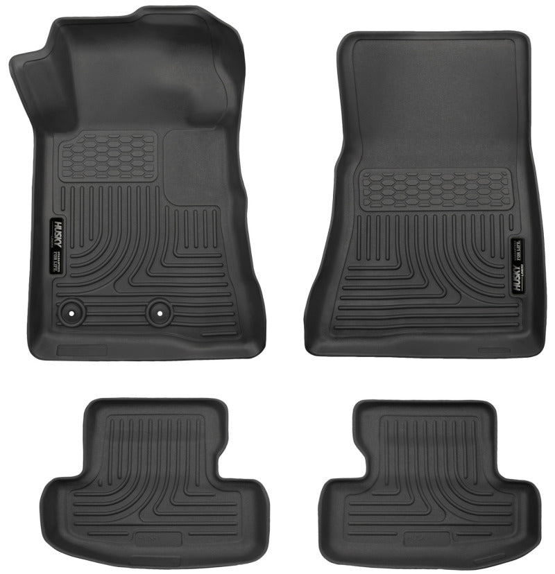 Husky Liners 99371 15-22 Ford Mustang WeatherBeater Black Front & Second Seat Floor Liner