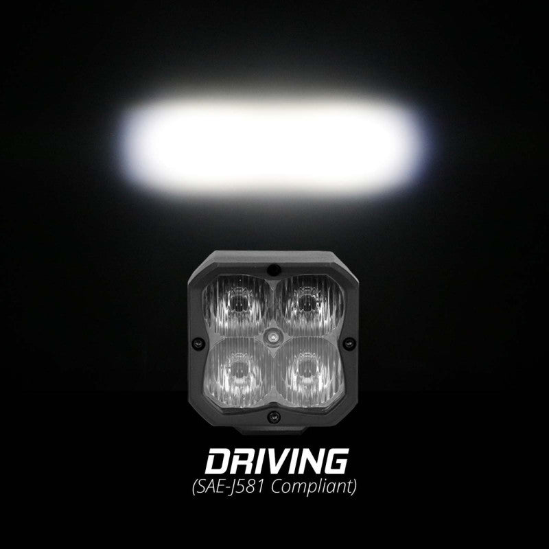 XKGLOW XK065001-D-KIT XK Glow XKchrome 20w LED Cube Light w/ RGB Accent Light Kit w/ Controller- Driving Beam 2pc