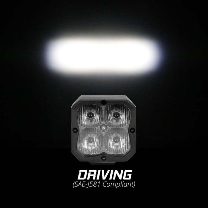 XKGLOW XK065001-D-KIT XK Glow XKchrome 20w LED Cube Light w/ RGB Accent Light Kit w/ Controller- Driving Beam 2pc