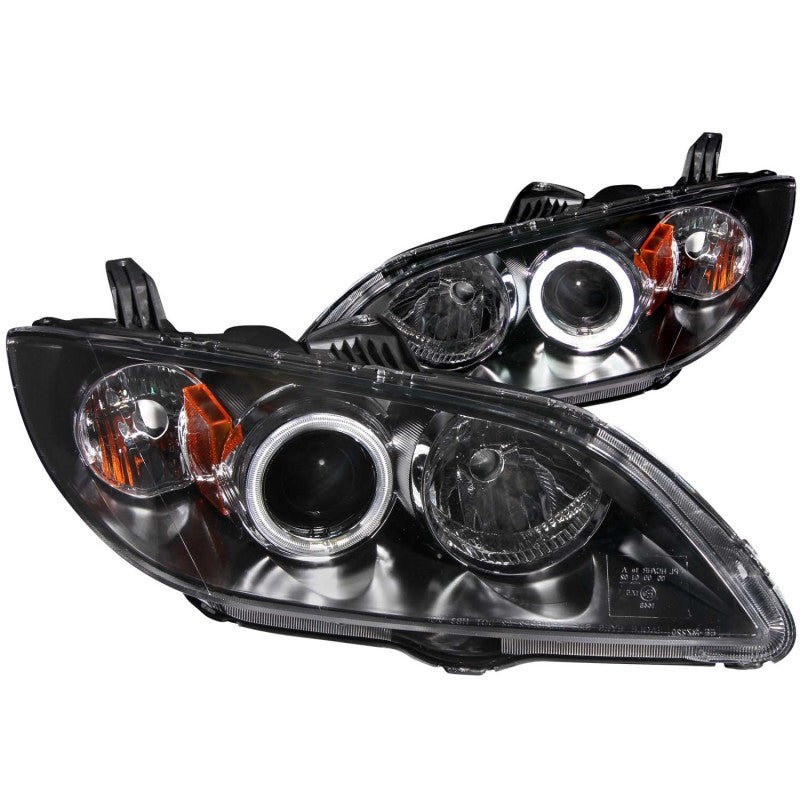 ANZO 121228 2004-2008 Mazda 3 Projector Headlights w/ Halo Black (CCFL)