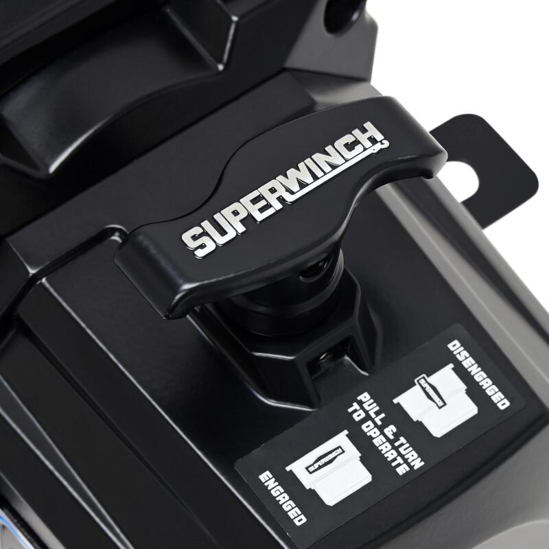Superwinch 1712204 12000 LBS 12V DC 3/8in x 80ft Synthetic Rope SX12SR Winch - Semi Gloss Black