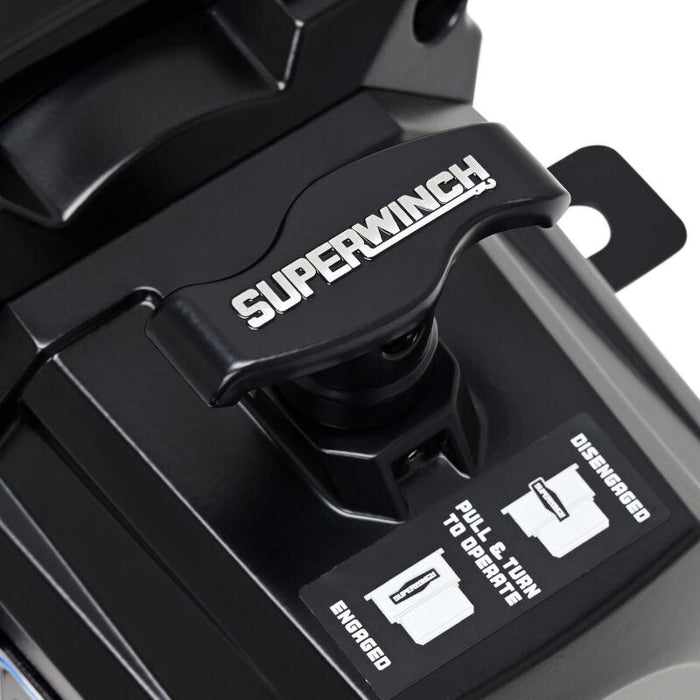 Superwinch 1710204 10000 LBS 12V DC 3/8in x 80ft Synthetic Rope SX10SR Winch - Semi Gloss Black