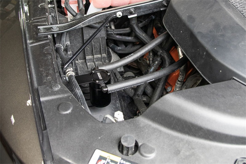CORSA Performance CC0008 Corsa 2021-2024 Dodge RAM TRX Crew Cab Aluminum Oil Catch Can w/Mounting Bracket