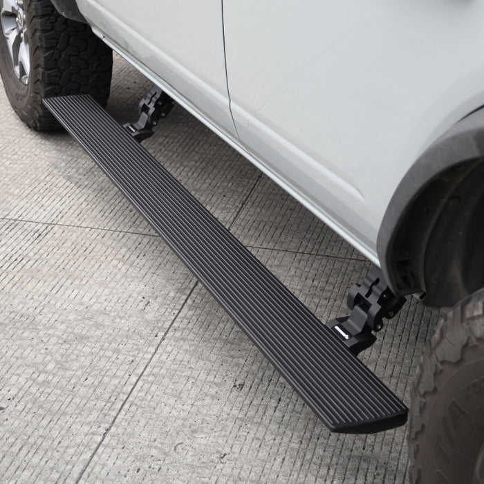 Go Rhino 20412974PC RealTruck 21-24 Ford Bronco 4dr VoltStep Electric Running Board Kit (No Drill) - Tex. Blk