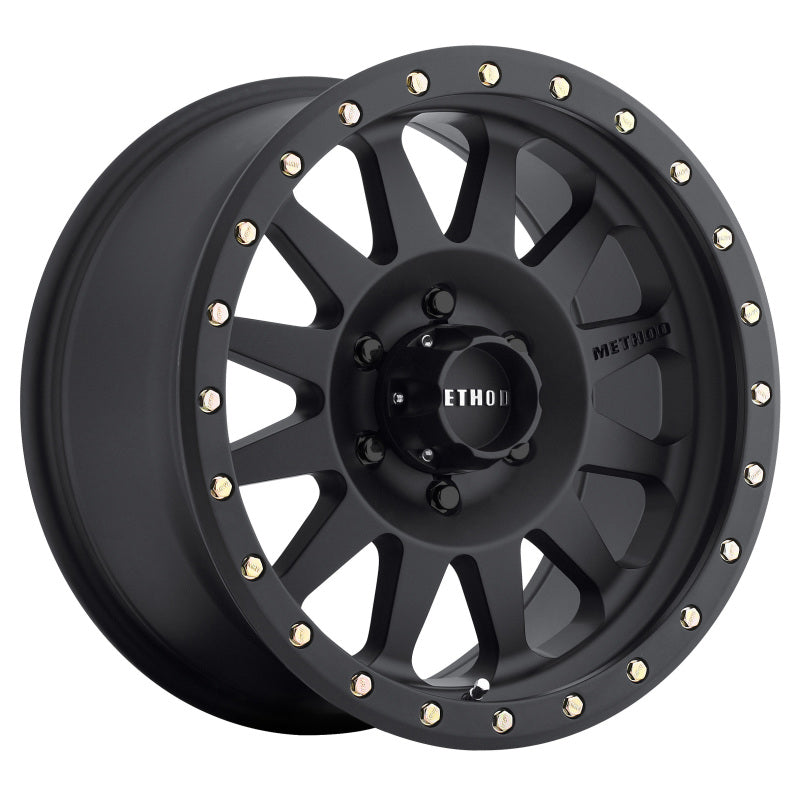 Method Wheels MR30489060512N Method MR304 Double Standard 18x9 -12mm Offset 6x5.5 108mm CB Matte Black Wheel