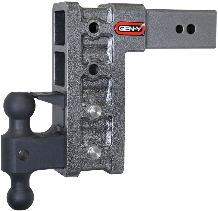 GEN-Y Hitch GH-1724 Gen-Y Mega Duty 3in Shank 9in Drop 3.5K TW 32K Hitch w/GH-0161 Dual-Ball/GH-0162 Pintle Lock