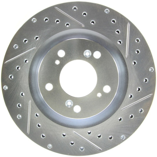 Stoptech 227.40048L StopTech Select Sport 2000-2009 Honda S2000 Slotted and Drilled Left Front Brake Rotor
