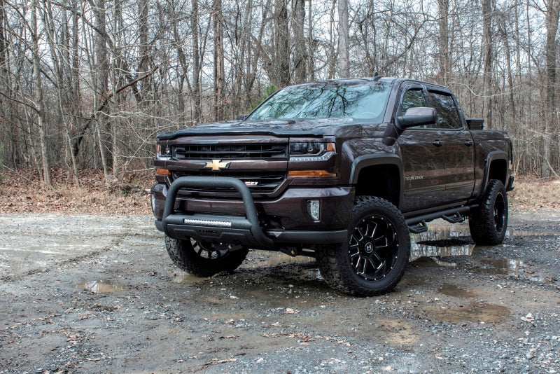 LUND 47121216 Lund 19-22 Chevrolet Silverado 1500 (Excl. 2019 LD) Bull Bar w/ Light & Wiring-Blk - Black