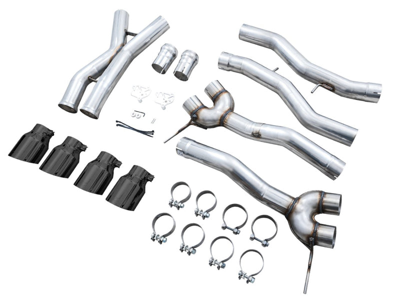 AWE Tuning 3020-42482 AWE Track Edition Catback Exhaust for BMW G8X M3/M4 - Diamond Black Tips