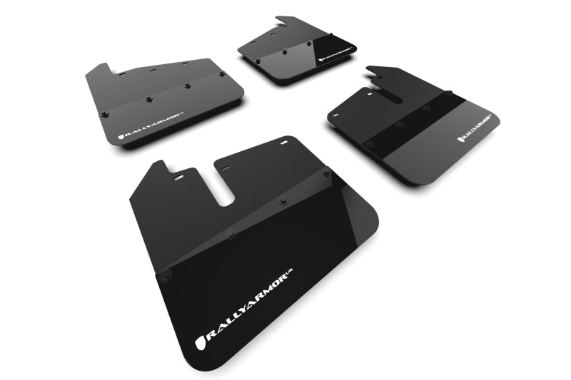 Rally Armor MF131-BLK-WH 20-26 GMC Sierra 2500/3500 HD Denali Black Mud Flap w/White Logo