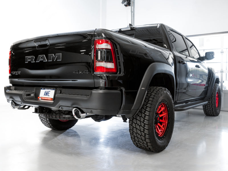 AWE Tuning 3015-32004 2021 RAM 1500 TRX 0FG Cat-Back Exhaust - Chrome Silver Tips