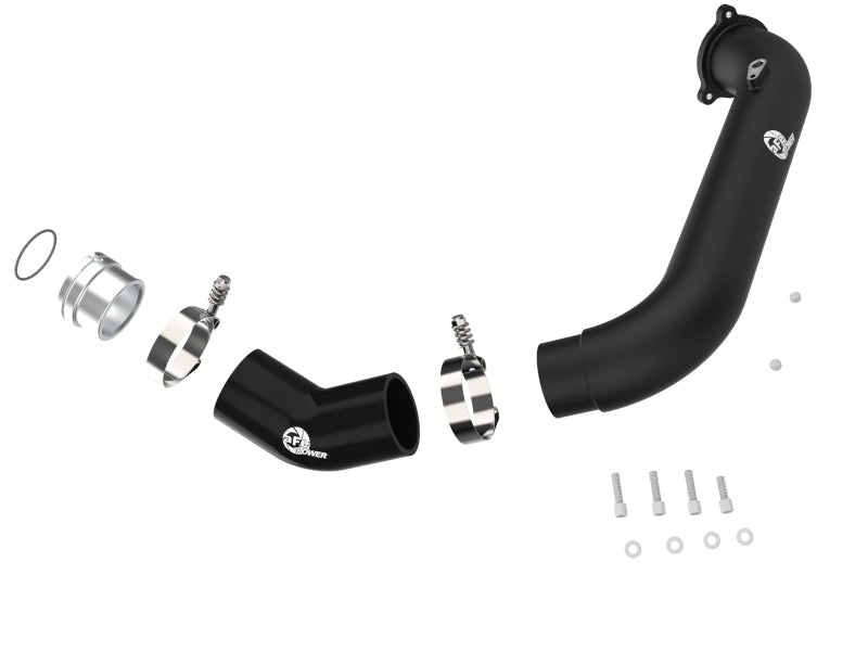 aFe 46-20488-B BladeRunner Black 2-3/4in Aluminum Charge Pipe 2021 Toyota Supra GR (A90) I4-2.0L (t) B48