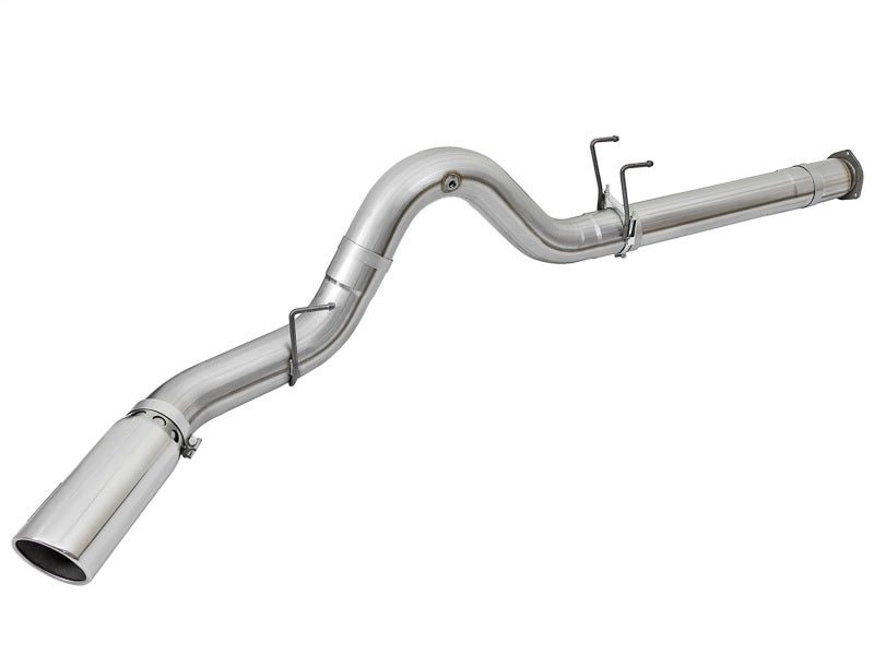 aFe 49-03090-P ATLAS 5in DPF-Back Alum Steel Exhaust System w/Polished Tip 2017 Ford Diesel Trucks V8-6.7L (td)