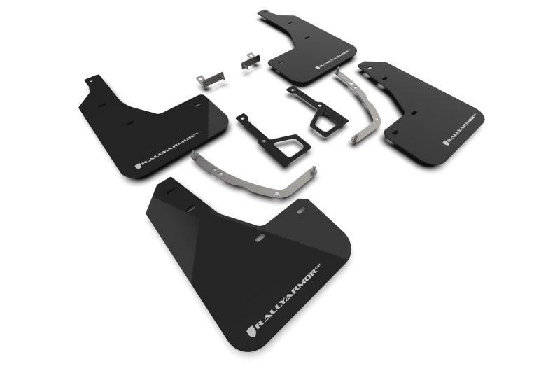 Rally Armor MF127-UR-BLK-WH 2025 Hyundai Ioniq 5 XRT Black Mud Flap White Logo