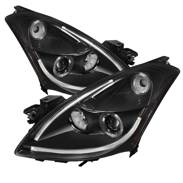 SPYDER 5076830 Spyder Nissan Altima 4Dr 10-12 Projector Headlights Light DRL LED Halo Blk PRO-YD-NA104D-LTDRL-BK