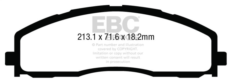 EBC DP63015 13+ Ford F250 (inc Super Duty) 6.2 (2WD) Greenstuff Front Brake Pads