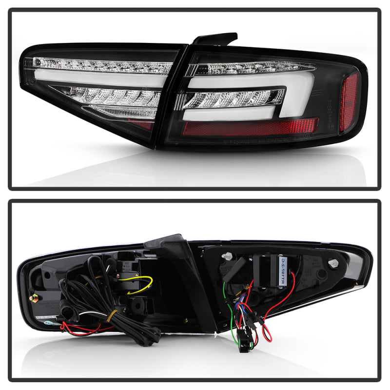 SPYDER 5087171 Spyder 13-16 Audi A4 4DR LED Tail Lights LED Clear Reverse Lights - Black ALT-YD-AA413-SEQ-BK