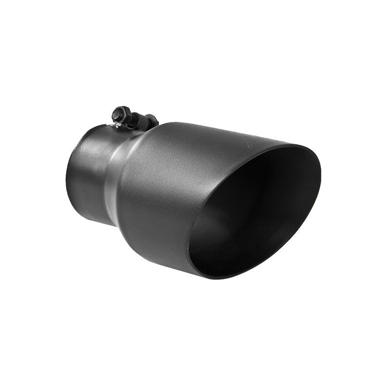 MBRP T5151BLK Universal Tip 4.5in OD 3in Inlet 8in Length Dual Walled Angled Exhaust Tip - Black
