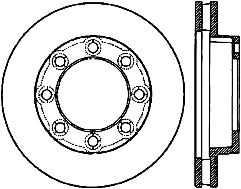 Stoptech 127.66003L StopTech Slotted & Drilled Sport Brake Rotor