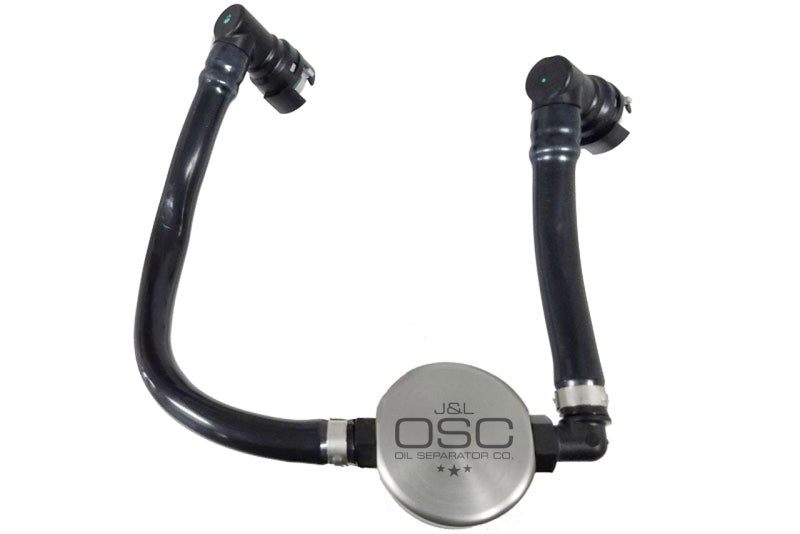 J&L 3024P-C 2018-2023 Ford Mustang GT Passenger Side Oil Separator 3.0 - Clear Anodized