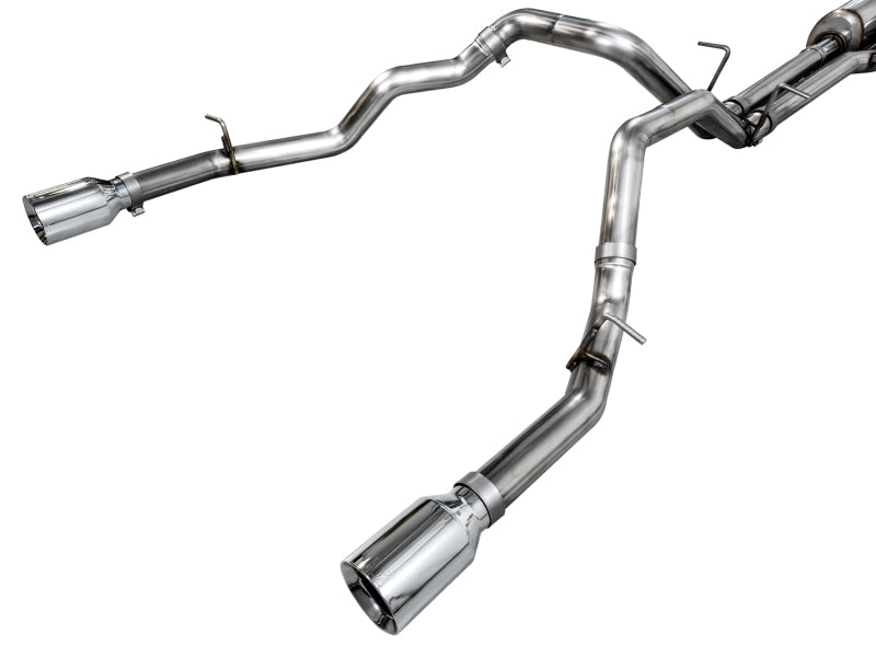 AWE Tuning 3015-32530 AWE 25+ RAM 1500 3.0TT 0FG Catback Touring Exhaust - Chrome Silver Tips
