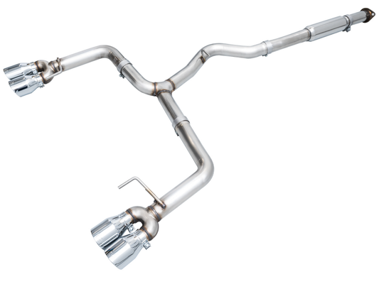 AWE Tuning 3020-42979 2022+ VB Subaru WRX Track Edition Exhaust - Chrome Silver Tips