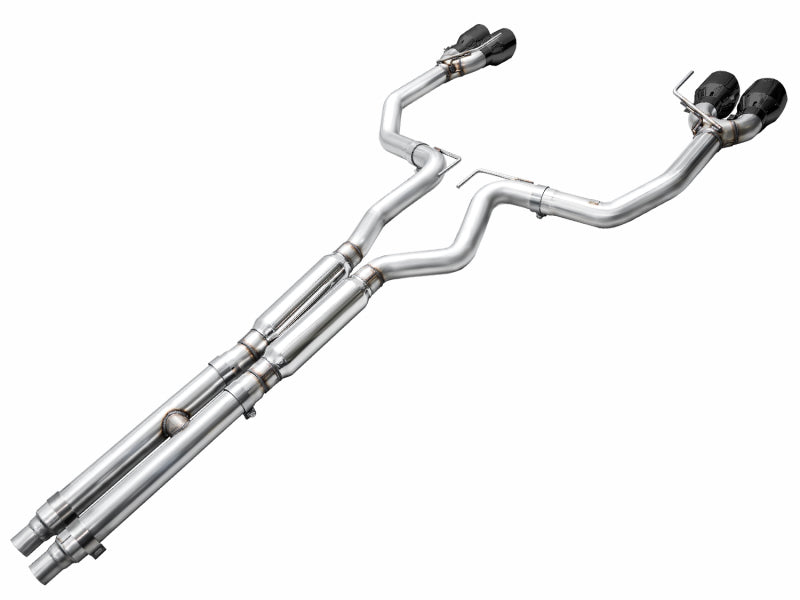 AWE Tuning 3020-43650 AWE 2024 Ford Mustang GT Fastback S650 RWD Track Edition Catback Exhaust w/ Quad Diamond Black Tips