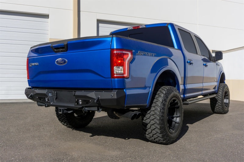 Addictive Desert Designs R181231280103 15-18 Ford F-150 Stealth Fighter Rear Bumper w/ Backup Sensor Cutout