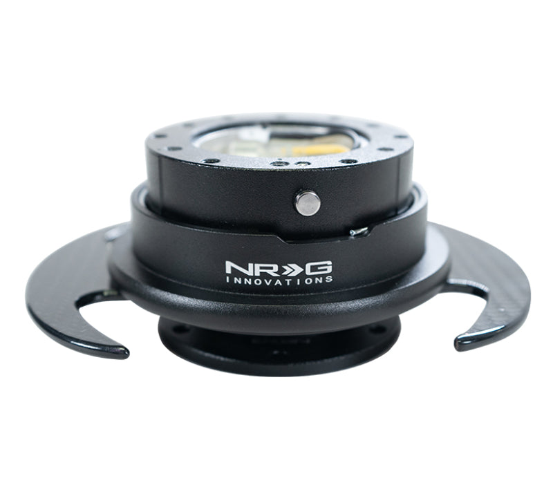 NRG SRK-650CF Quick Release Kit Gen 3.0 - Black Body / Black Ring w/ Carbon Fiber Handles