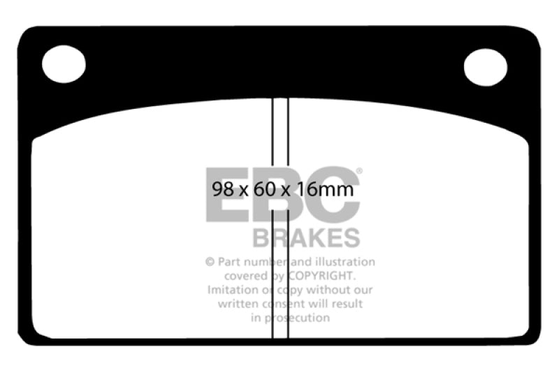 EBC DP4143R 66-68 Volvo 140 1.8 Yellowstuff Front Brake Pads