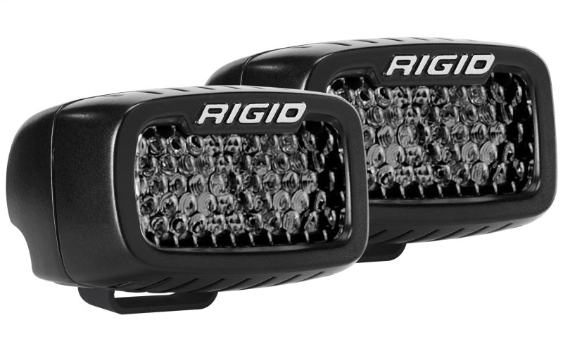 Rigid Industries 902513BLK SR-M Series PRO Midnight Edition - Spot - Diffused - Pair