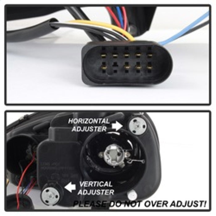 SPYDER 5012098 Spyder Volkswagen GTI 06-09/Jetta 06-09 Halogen Model Only - LED Halo DRL Black PRO-YD-VG06-HL-BK