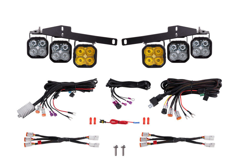 Diode Dynamics DD6366 17-20 Ford Raptor SS3 LED Fog Light Kit - Yellow Pro