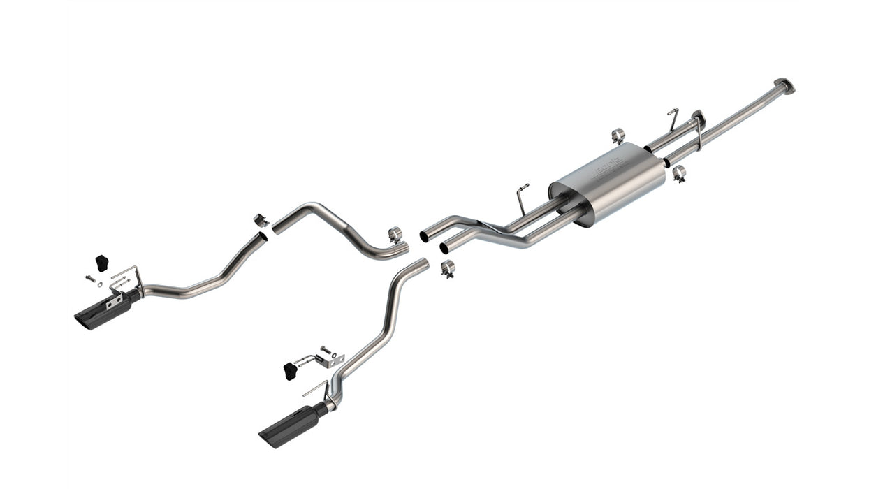Borla 140333BC 07-21 Toyota Tundra w/ Long Bed Cat-Back Touring SS Catback Exhaust w/ Black Chrome Tips