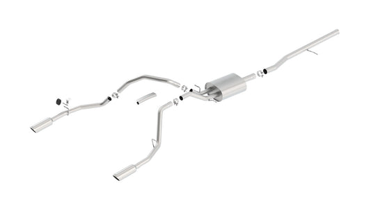 Borla 140535 14 Silv/Sierra 1500 C/B Touring Exh/2.75in in muff 2.25inout 4inTIp SS Rear Exit
