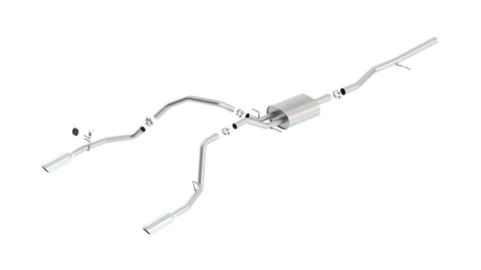 Borla 140540 14 Silv/Sierra 1500 5.3L AT/MT Crew Cab STD Bed ATAK Cat-Back Exhaust