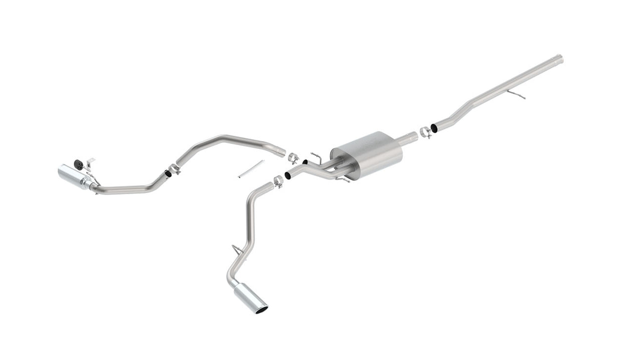 Borla 140545 14 Silv/Sierra C/B Exh S-Type 1500 5.3L V8 AT/MT 2&4WD Ext Cab Split Side Exit