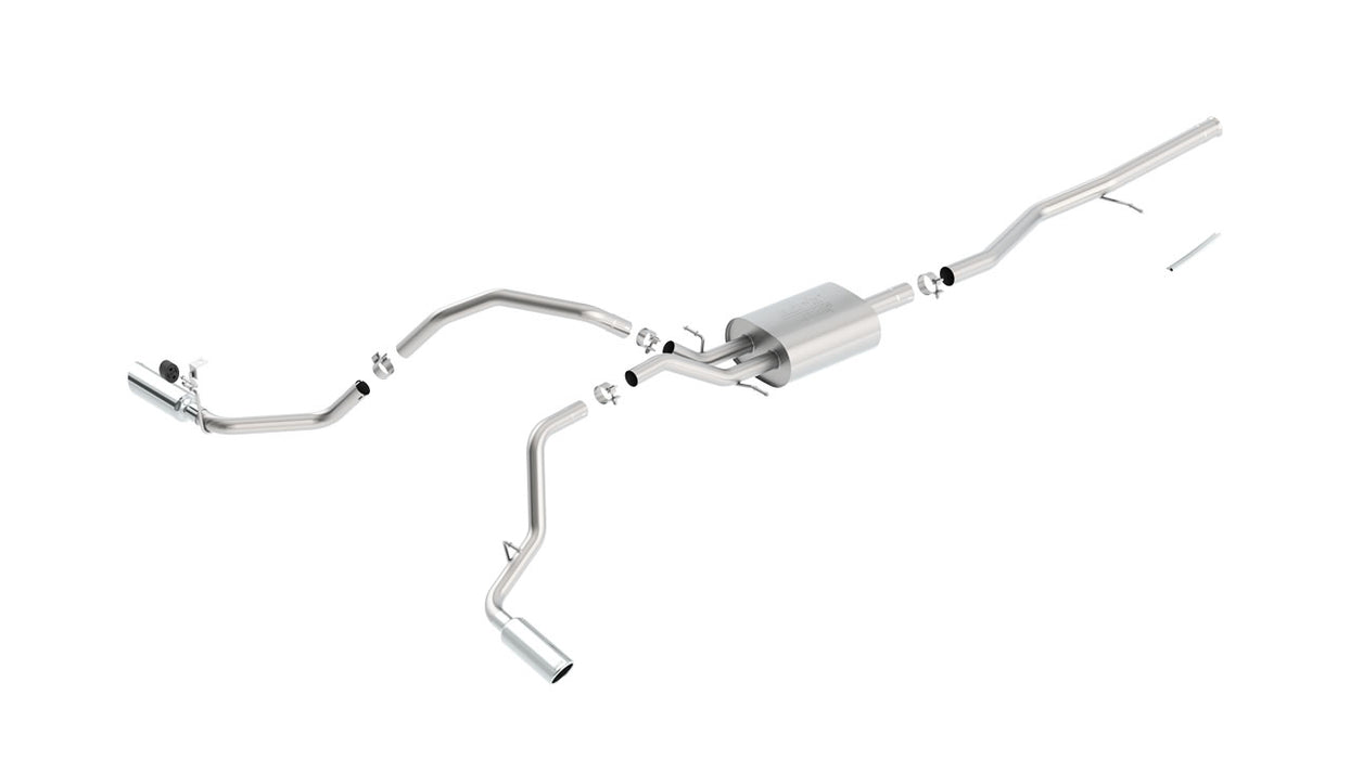 Borla 140549 14 Chev/GMC Silverado/Sierra 1500 CC/SB C/B ATAK 3.5x2.25in Singl Rnd Rlld AnglCt Splt Sd