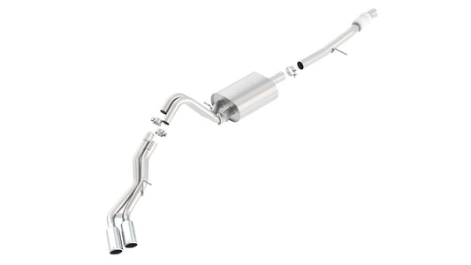 Borla 140558 Touring Cat Back 15-16 Chevy Suburban 5.3L V8 2.75in, 2.25in Dual Same Side Exit 4in Tips