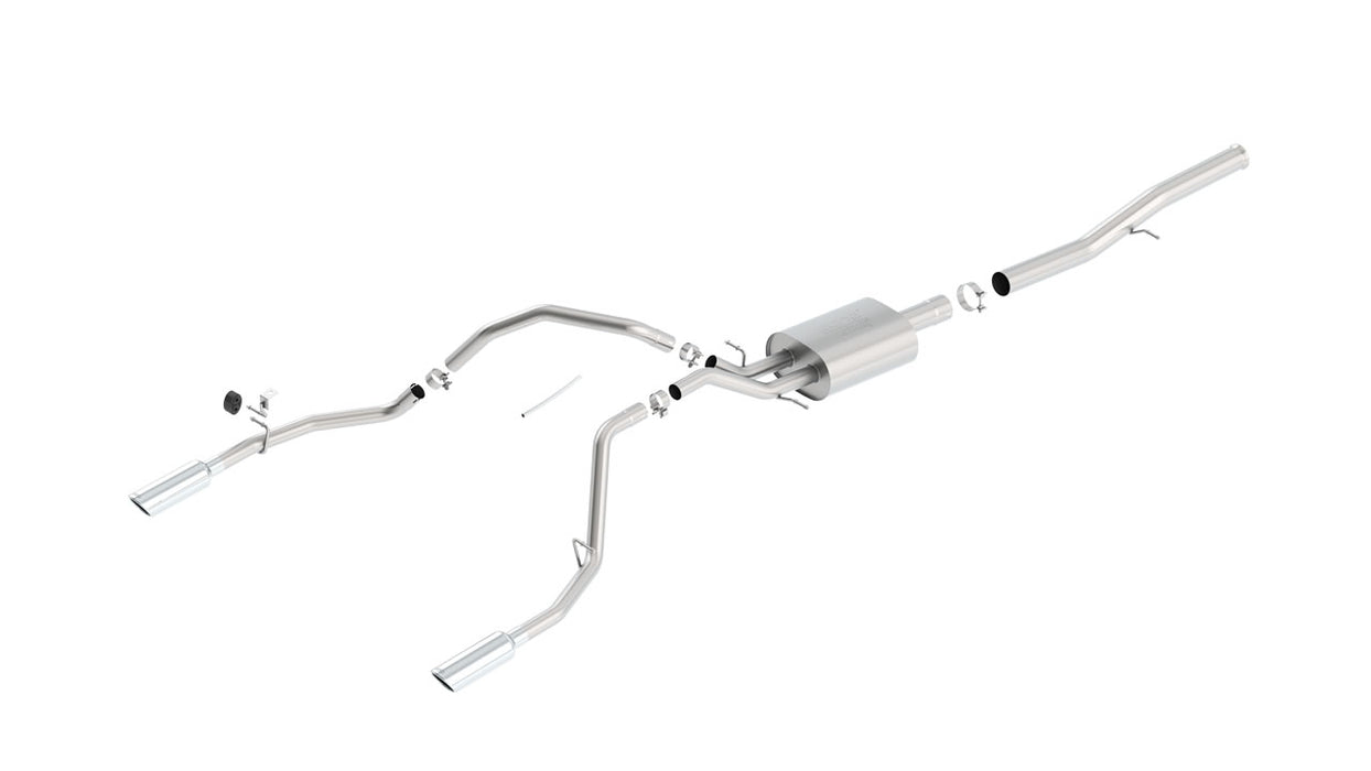 Borla 140572 14 Silv/Sierra 1500 EC Std/CC Short 143.5in WB ATAK Single Split Rear Exit Cat-Back Exhaust