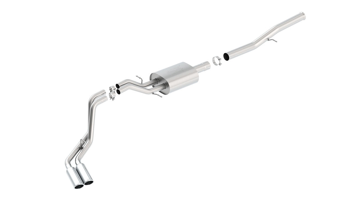 Borla 140577 14 Silv/Sierra 1500 EC Std/CC Short 143.5in WB ATAK Dual Rolled Side Exit Cat-Back Exhaust