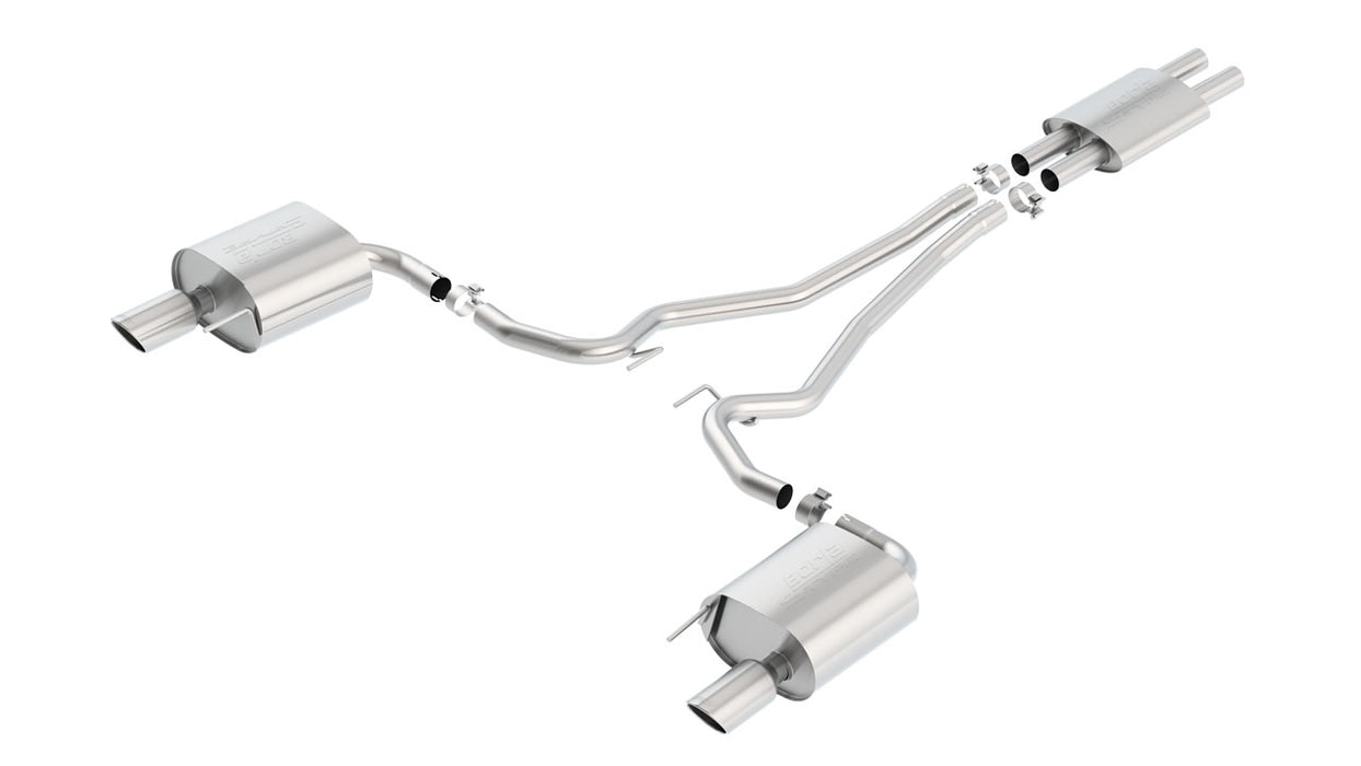 Borla 140587 Cat Back 15-17 Ford Mustang 3.7L V6 MT/AT 2.25in Pipe 4in Single Round Rolled Tips