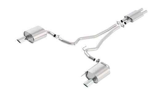 Borla 140588 ATAK Cat Back 15 Ford Mustang 3.7L V6 MT/AT 2.25in Pipe 4in Single Round Rolled Tips
