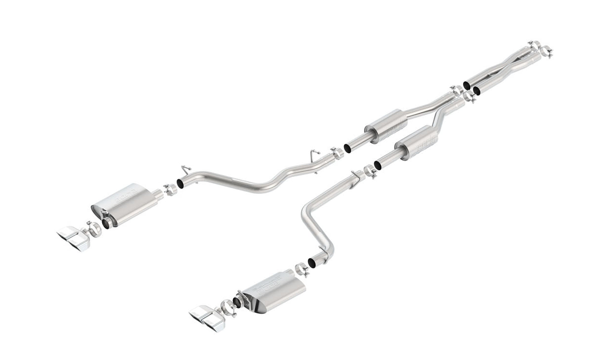 Borla 140707 09-14 Dodge Challenger R/T 5.7L RWD 2Dr. Dual Rctgl. Angle S-Type CB Exhaust - Rear Split Exit