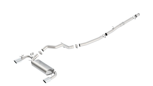 Borla 140730 16-17 Ford Focus RS 2.3L MT Round Angle-Cut Tips Split Rear Exit ATAK Catback Exhaust